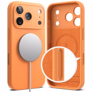 Ringke Silikoninen Magneettinen MagSafe Suojakuori iPhone 17 Pro Max:lle - Oranssi