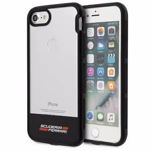 Ferrari Racing Shield Suojakuori iPhone 7 / 8 / SE 2020 / SE 2022:lle - puoliläpinäkyvä