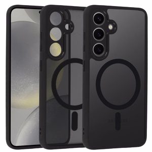 Täysin matta Mag -takakuori Samsung Galaxy S24 - musta