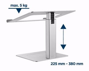 Gembird NBS-D1-02 laptop stand Silver 39.6 cm (15.6")