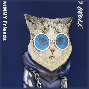 NIMMY Suojakuori GLASSES COOL CAT iPhone 15 Pro:lle sininen