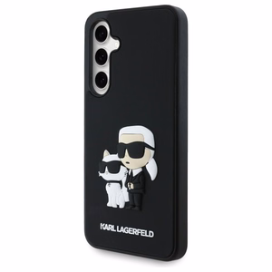 Karl Lagerfeld 3D Rubber Karl&Choupette Case for Samsung Galaxy S24 FE - Black