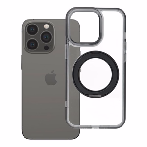 Frame Circle Stand-suojakuori mallille iPhone 13 Pro, MagSafe-yhteensopiva – musta