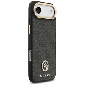 GUESS magneettinen suojakuori iPhone 17 Air MagSafe-yhteensopiva GUHMP17MP4GRMDEK (PU-kuori 4G Strass -logolla) musta