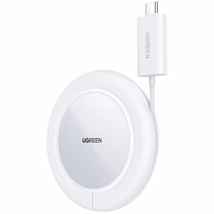Ugreen CD245 40123 langaton Qi / MagSafe -laturi 15W USB-C-kaapelilla, valkoinen