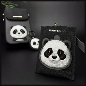 NIMMY korttilompakko BIG EYED PET 2.0 Panda musta