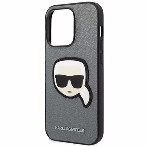 Karl Lagerfeld Saffiano Karl's Head Patch kotelo iPhone 14 Pro Max - hopea - hopea