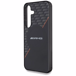 AMG Double Layer Rhombs MagSafe Suojakuori Samsung Galaxy S25+:lle - musta/punainen