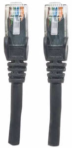 Intellinet Network Patch Cable Cat6 3m musta CCA U/UTP PVC RJ45 kullatut kontaktit Snagless Booted elinikäinen takuu