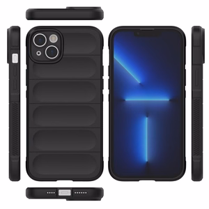 Magic Shield Case tapauksessa iPhone 14 Plus joustava panssaroitu tummansininen kansi