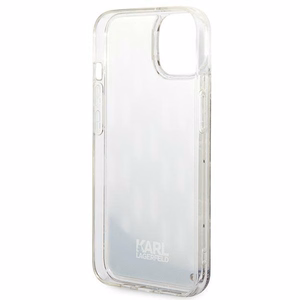 Karl Lagerfeld KLHCP14MLMNMS iPhone 14 Plus 6.7 "kovakotelo hopea / hopea Nestemäinen Glitter Monogrammi