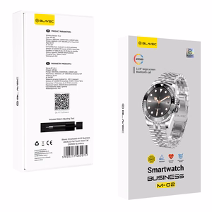 Blavec Smartwatch M-02 Business AMOLED Full Touch Voice Call (SWM02-S) hopeinen