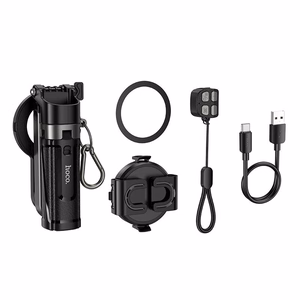 Hoco K27 Pro Live-Teline Magneettikiinnityksellä ja Langattomalla Kauko-ohjauksella Musta