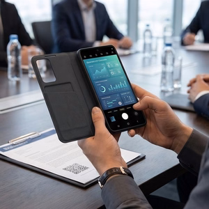Tech-Protect Smart Wallet -suojakuori mallille Samsung Galaxy A27 5G – mattamusta