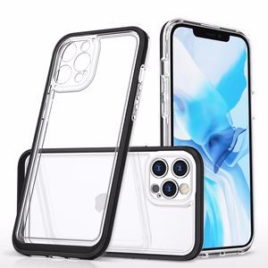 Kirkas 3in1 tapauksessa iPhone 12 Pro runko geeli kansi musta