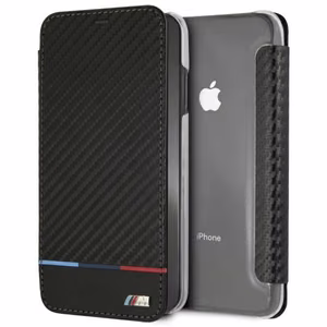 BMW Carbon Tricolor Stripe iPhone XS Max Suojakuori - musta