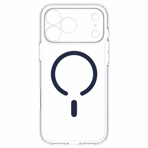 Spigen Ultra Hybrid MagSafe -suojakuori iPhone 18 Pro Max / 17 Pro Max -malleille, läpinäkyvä tummansininen