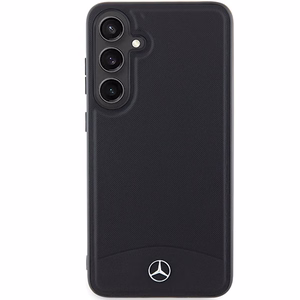 Mercedes nahkainen teksturoitu ja tasainen MagSafe suojakuori Samsung Galaxy S24:lle - musta