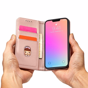 Magnet Card Case for Samsung Galaxy S23+ flip cover wallet stand pink