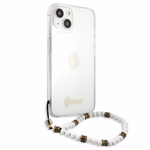 Guess GUHCP13MKPSWH iPhone 13 6.1" Transparent hardcase White Pearl