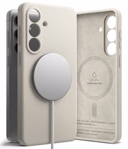 Ringke Silikoninen MagSafe Suojakuori Samsung Galaxy S26+:lle beige