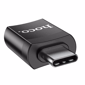 Sovitin Hoco UA17 Type-C USB-A musta