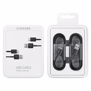 Samsung EP-DG930MBEGWW USB-A–USB-C-kaapeli, 1,5 m, musta, 2 kpl