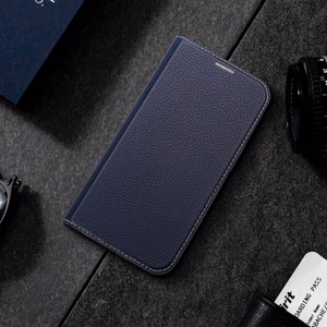 Dux Ducis Skin X2 Suojakuori Samsung Galaxy S23+ läppäkotelo lompakko jalusta sininen