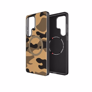 Suojakuori Samsung S25 ULTRA:lle Forcell F-Protect Levels Dual Layer 4D MagSafe-yhteensopiva Military Drop-Test desert camo