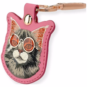 Nimmy Glasses Cool and Cute Cat -paikantimen suojakuori, vaaleanpunainen