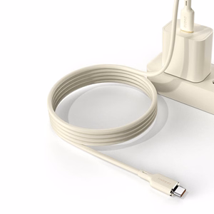 Dudao L7SF 2in1 kaapeli USB-C - USB-C / Lightning 100W 1.2m - beige