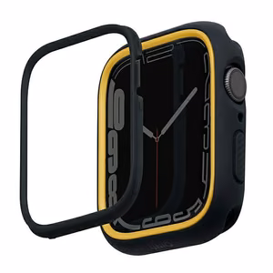 Uniq Moduo kotelo Apple Watch 4/5/6/7/8/9/SE/SE2 44/45mm - musta ja sinappi