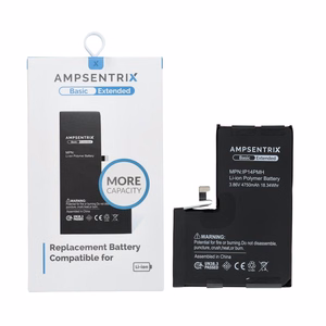 AmpSentrix Basic akku iPhone 14 Pro Maxille (suurikapasiteettinen 4750 mAh)