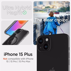 Spigen Ultra Hybrid MagSafe Suojakuori iPhone 15 Plus:lle - Hiili