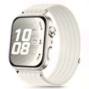 Tech-Protect nailonranneke Huawei Watch Fit 3 / 4 / 4 Pro / 5 / 5 Pro - valkoinen
