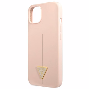 Guess GUHCP13SSLTGP iPhone 13 mini 5.4" vaaleanpunainen/vaaleanpunainen kovakotelo Silikoni kolmio