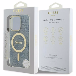 Guess IML 4G MagSafe Suojakuori iPhone 16 Pro:lle - sininen