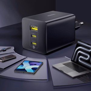 Baseus EnerFill FE11 100W Seinälaturi 2x USB-C + USB-A - musta
