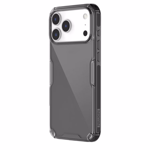 Nillkin Nature TPU Pro Suojakuori iPhone 17 Pro Max:lle - Puoliläpinäkyvä musta