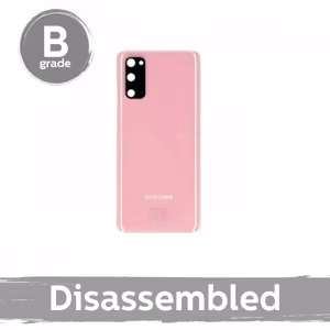 Back Cover Compatible With Samsung G980 S20 / Cloud Pink / with camera lens 100% original (9/10 disassembled)