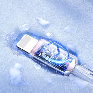 Joyroom S-A42 Crystal-Clear Series 3A USB-A - Lightning -kaapeli 1,2 m - valkoinen