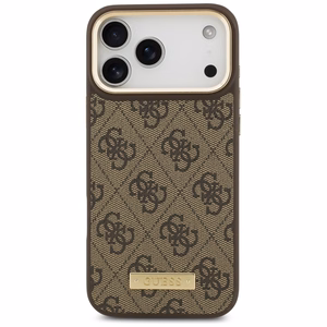 Guess 4G Logo Plate MagSafe suojakuori iPhone 17 Pro Max - ruskea