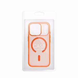 Case for iPhone 17 Pro / 18 Pro (low camera edge) Flexline Mag Cover compatible with MagSafe orange