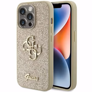 Guess Suojakuori iPhone 15 Pro 6,1:lle GUHCP15LHG4SGD kultainen HC Fixed Glitter Big 4G