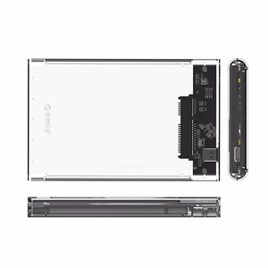 Orico 2139C3 2,5" HDD/SSD USB-C 5Gb/s -levykotelo - läpinäkyvä