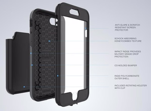 Incipio Performance Series Max -suojakuori iPhone 7:lle, valkoinen / sininen