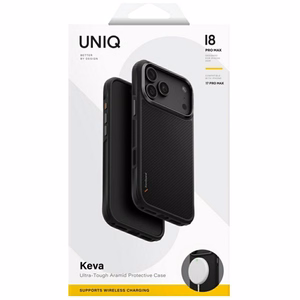 Uniq Keva Magclick Charging -suojakuori iPhone 18 Pro Max / 17 Pro Max – musta