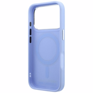 Vaaleansininen KARL LAGERFELD -suojakuori IPHONE 18 Pro/17 Pro (Saffiano Classic Logo) -puhelimelle, MagSafe-yhteensopiva