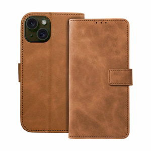 Flip-suojakuori iPhone 15:lle Tender Book ruskea