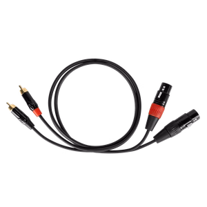 Cabletech XLR–2 RCA -liitäntäkaapeli, 1 m